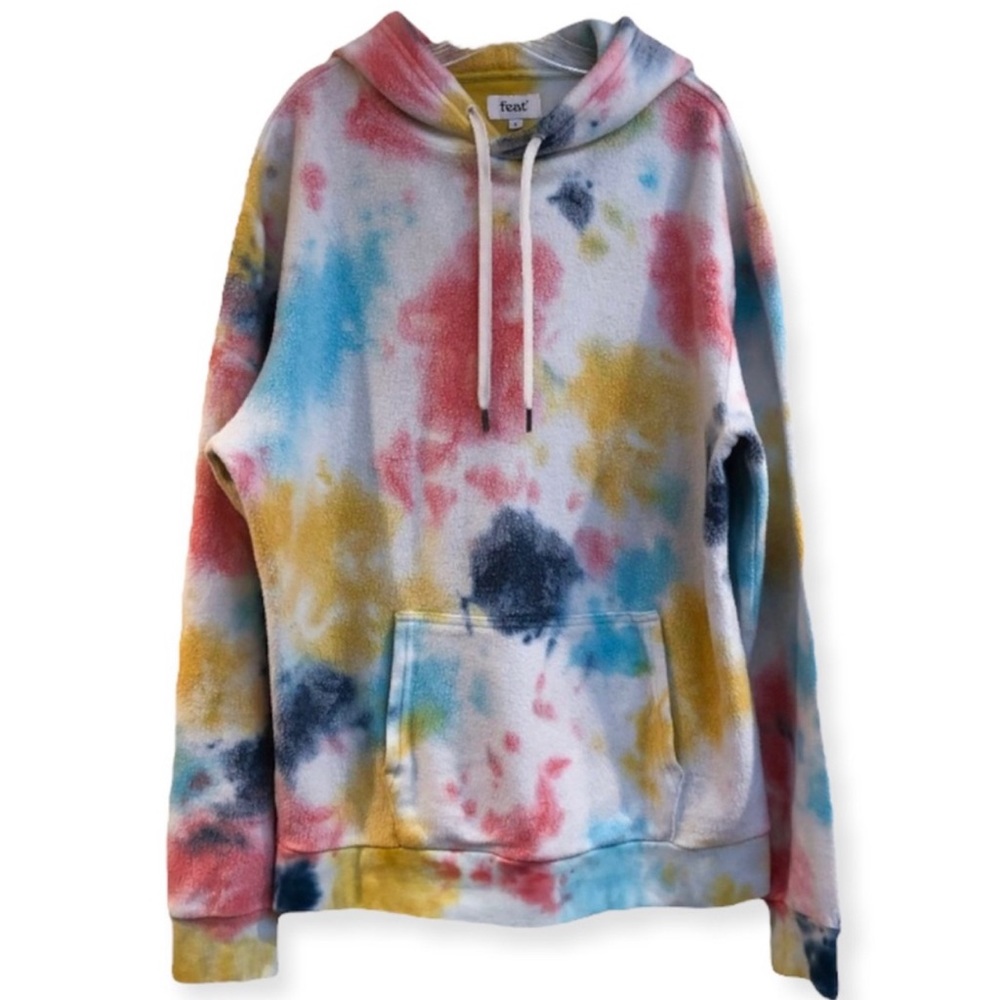 Feat hooded tie dye sweatshirt